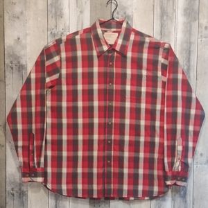 Mena L/S Classic Plaid Red Shirt.